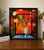 Original signed 1996 mixed media painting by Polish-American outsider artist Zbyszek Kozioł titled Madman’s Wife. This...