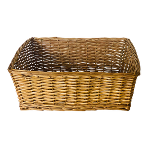 Antique French Country Large Wicker Basket