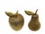 Mid-Century Modern Vintage Brass Studded Apple & Pear - Set of 2 For Sale - Image 3 of 6