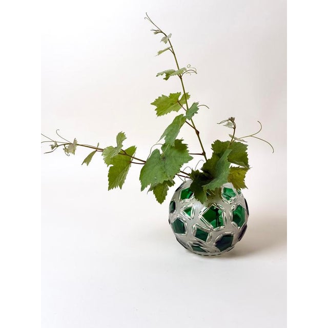 This exceptional Mid-Century art glass vase is a remarkable example of highly sophisticated Bohemian glass craftsmanship,...
