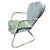 Art Deco Mid-Century Steel Scrolling Springer Patio Outdoor Lounge Chair For Sale - Image 3 of 4