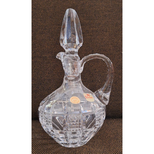 German Hand-Cut Clear Crystal Glass Liqueur Carafe from Nachtmann, 1980s For Sale - Image 6 of 6