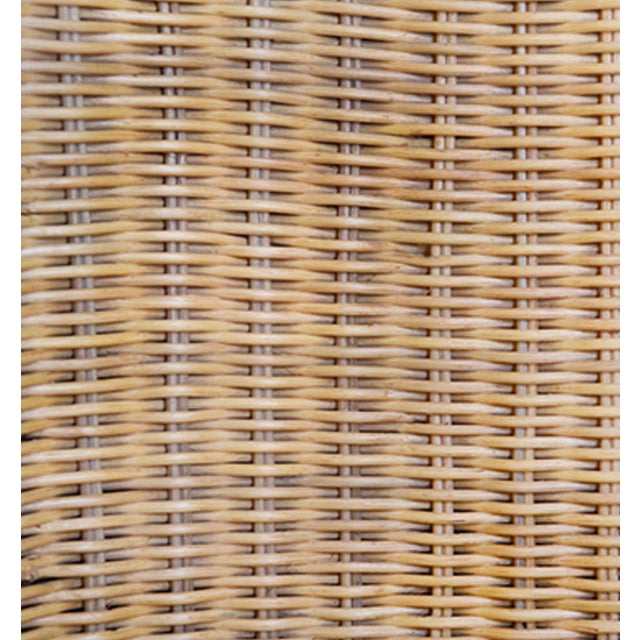 Tan Matthew Izzo Home - Giza Rattan Lounge Chair With Ivory Performance Linen Cushion For Sale - Image 8 of 9