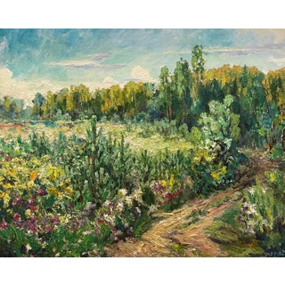 Georgij Moroz, Flowery Meadow, 2000, Oil Painting For Sale