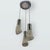 Midcentury murano glass light chrome frame with mouth blown murano glass shades maximum height 100 cm width 40 cm depth 35...