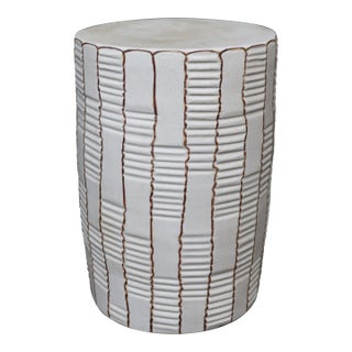 Mid Century Geometric Garden Stool For Sale