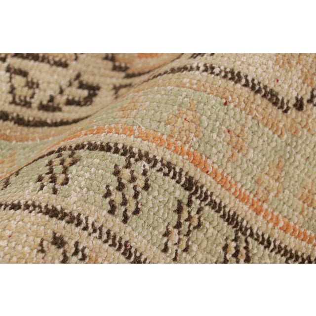 Beige Vintage Turkish Rug in Orange With Beige Medallion, From Rug & Kilim For Sale - Image 8 of 8