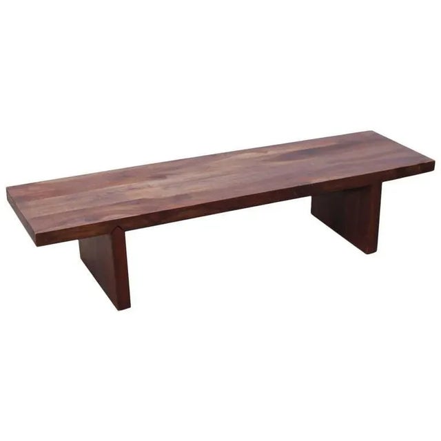 Large French Bench or Coffee Table with Wooden Connectors, 1970s For Sale - Image 8 of 8