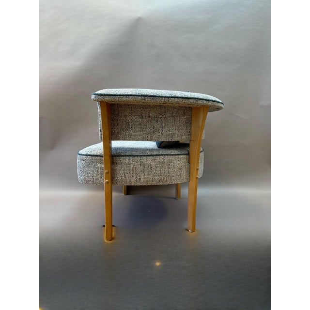 2020s Unusual Pair of Mid-Century Style Modern Armchairs by Hastening Designs For Sale - Image 5 of 9