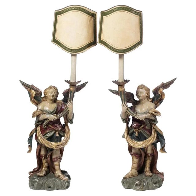 Portuguese Candeliary Seraphins, 19th Century, Set of 2 For Sale - Image 6 of 6