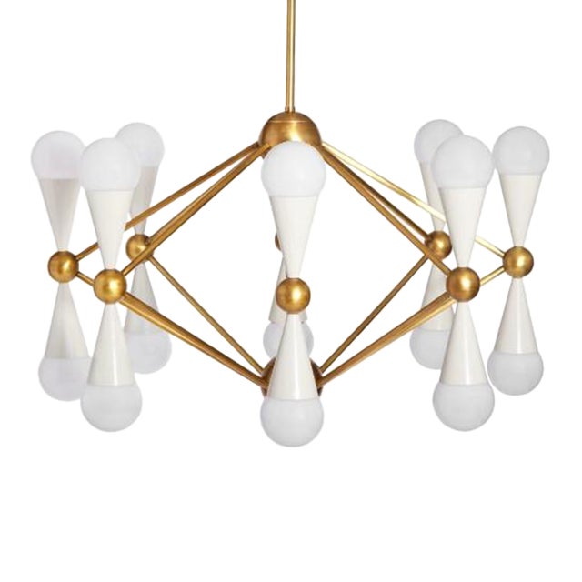 Contemporary Jonathan Adler Caracas 16-Light Chandelier For Sale