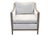 Century Furniture Pair of Century Furniture Monarch Wood Wrapped Contemporary Modern Armchairs For Sale - Image 4 of 12