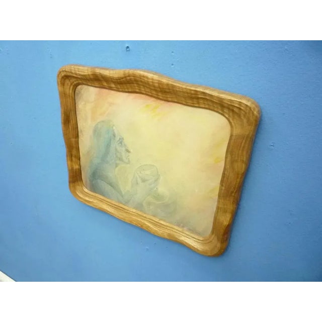 Mid-Century Modern Anthroposophical Walnut Picture Frame, 1930s For Sale - Image 3 of 11
