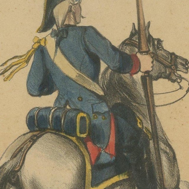 José Rubio Y Villegas, Mounted Lancer, 1861, Lithograph For Sale - Image 6 of 12