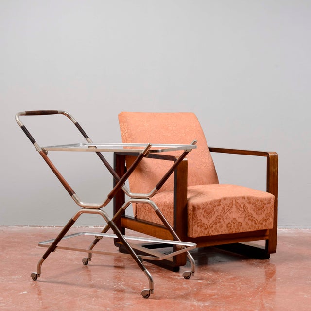 1920s Art Deco Two-Tone Streamline Armchair, 1935 For Sale - Image 5 of 18