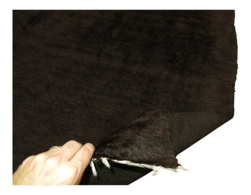 Black Mohair Rug, 4'6'' X 6'3''