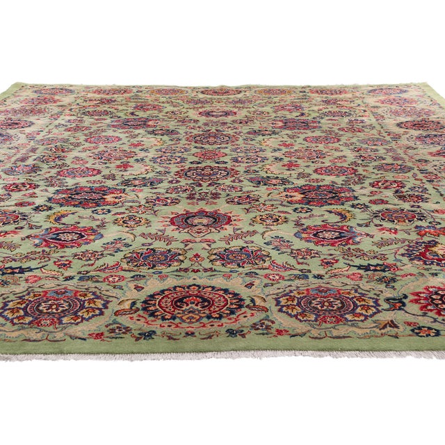 English Vintage Persian Kashan Rug, 08'09 X 12'07 For Sale - Image 3 of 10