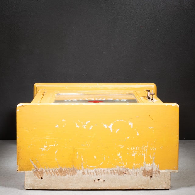 Yellow Antique Antiseptic Sterilizer Barber Shop Cabinet c.1920 For Sale - Image 8 of 10