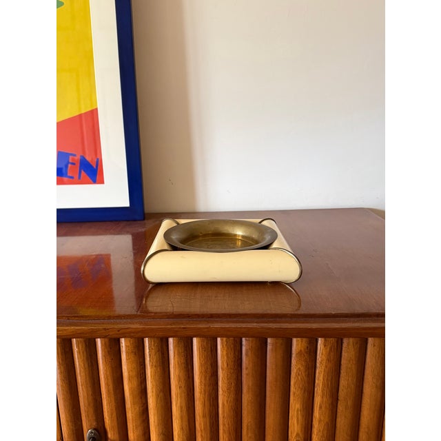 Wood Tommaso Barbi, Mid-Century Brass Ashtray, Italy 1970 For Sale - Image 7 of 8