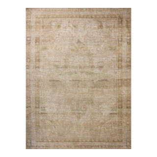 Amber Lewis x Loloi Cambria Natural / Jade 8'-6" x 11'-6" Area Rug For Sale