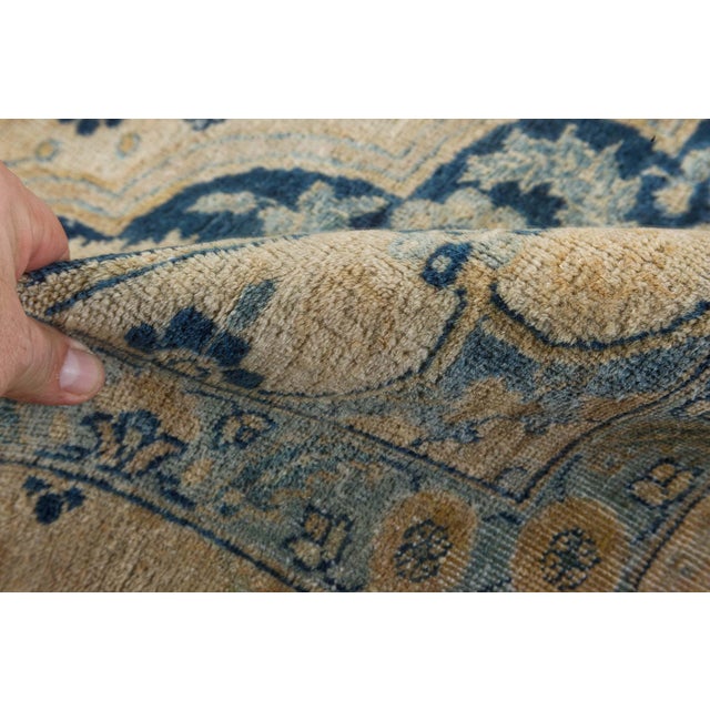 Authentic Early 20th Century Persian Tabriz Handmade Carpet For Sale - Image 4 of 9