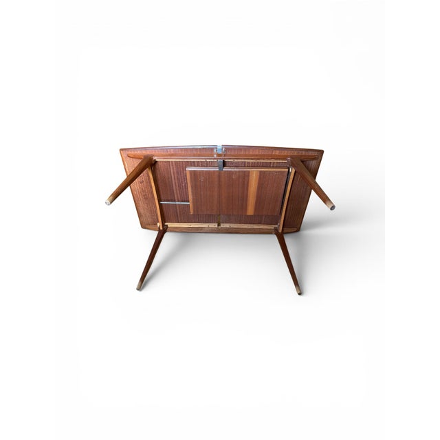 Mid-Century Modern Scandinavian Danish Extendable Teak Dining Table, 1960s For Sale - Image 9 of 11