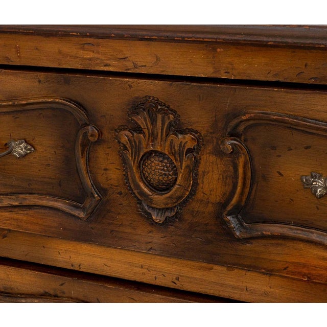 Brown Louis XVI Style Walnut Bombe Chests, Pair For Sale - Image 8 of 10