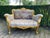 Beige Late 20th French Louis XVI Gold and Velvet Settee For Sale - Image 8 of 12