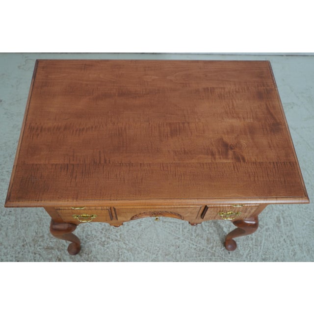 1980s Tiger Maple Hand Crafted New England Lowboy For Sale In Philadelphia - Image 6 of 18