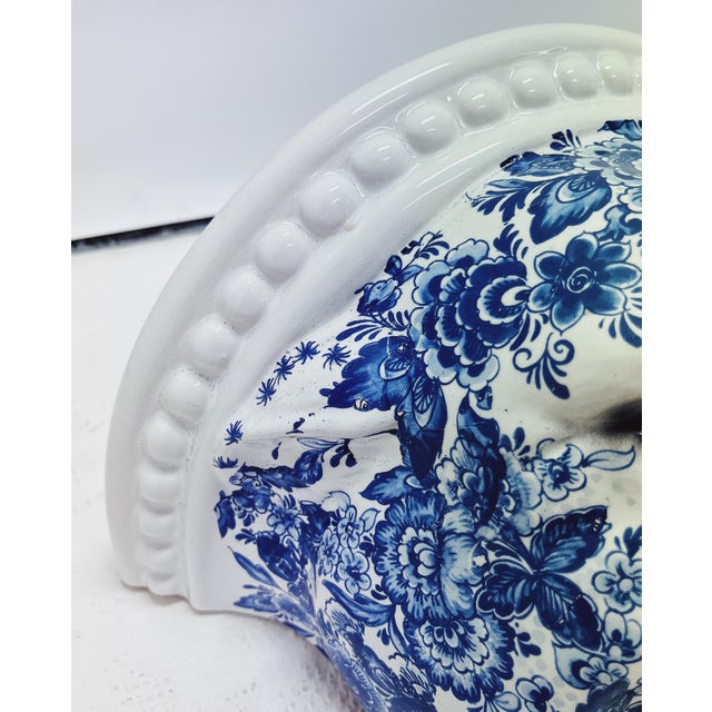 Ceramic Blue Delft Leopard Wall Shelf from Ceramiche Boxer For Sale - Image 7 of 10