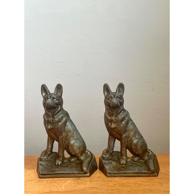 Vintage Bronze Dog Bookends - A Pair For Sale - Image 16 of 16