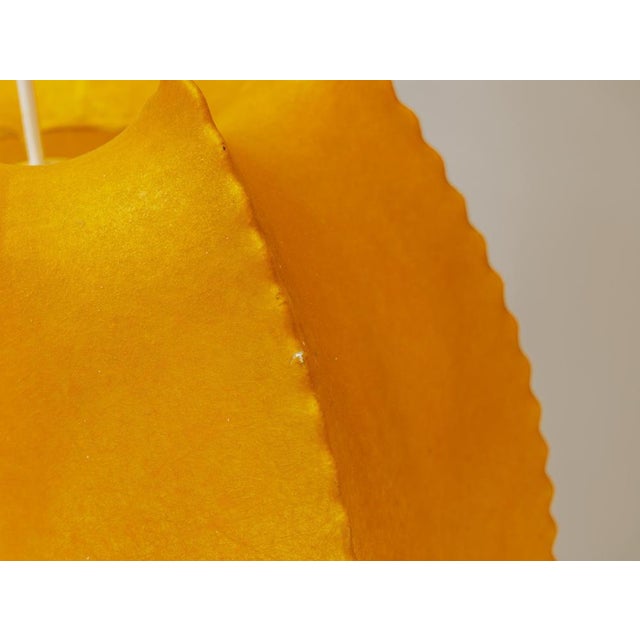 Cocoon pendant lamp, made in italy, 1960. Rare orange cocoon pendant lamp. Italian design 1960s. The shade is in a very...