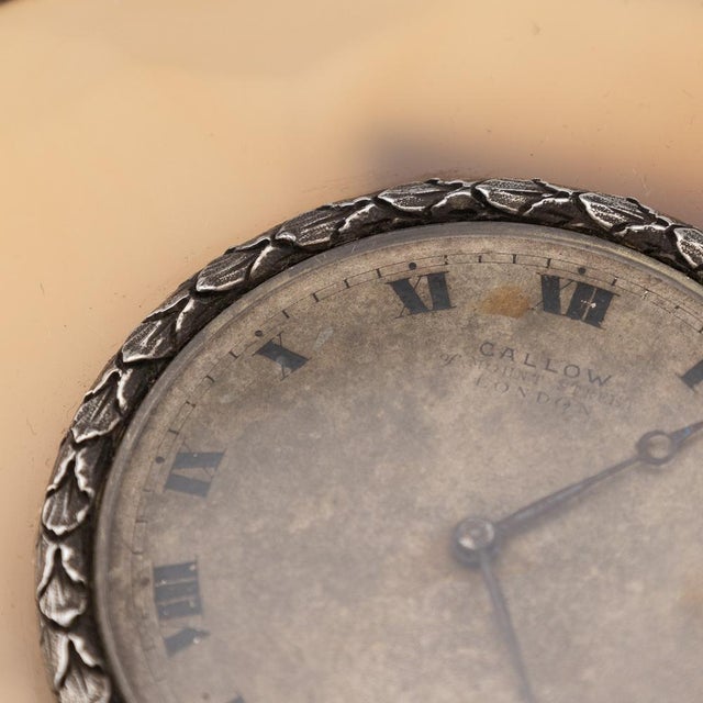 20th Century Silver & Agate Clock from Callow of Mount Street, London, 1910 For Sale - Image 15 of 18