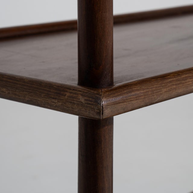 Mid-Century French Wooden Etagere Shelving Unit, Circa 1960 MCM Etagere France For Sale - Image 12 of 12