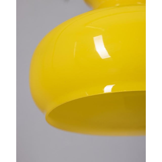 Vintage Italian Yellow Glass Chandelier, 1970s For Sale - Image 3 of 7