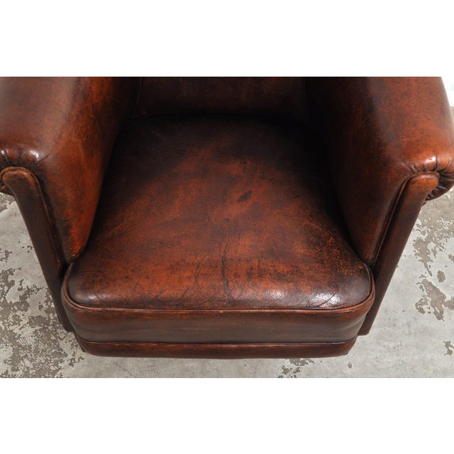 Vintage Armchair in Leather, 1960s For Sale - Image 10 of 11