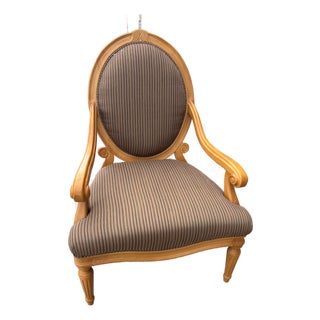 1990s Oversized French Louis XVI Style Chair For Sale