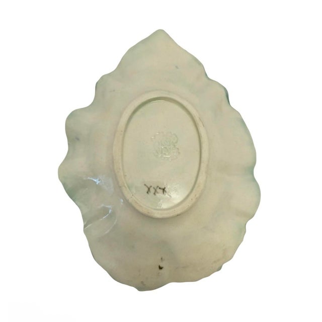 Ceramic Antique SGH Smith Griffin & Hill Majolica Leaf Bowl Plate Etruscan C1880 (D-4). For Sale - Image 7 of 10