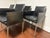 Mid-Century Modern Set of 5 Karl Friedrich Forster “Texas” Leather Dining Armchairs For Sale - Image 3 of 8