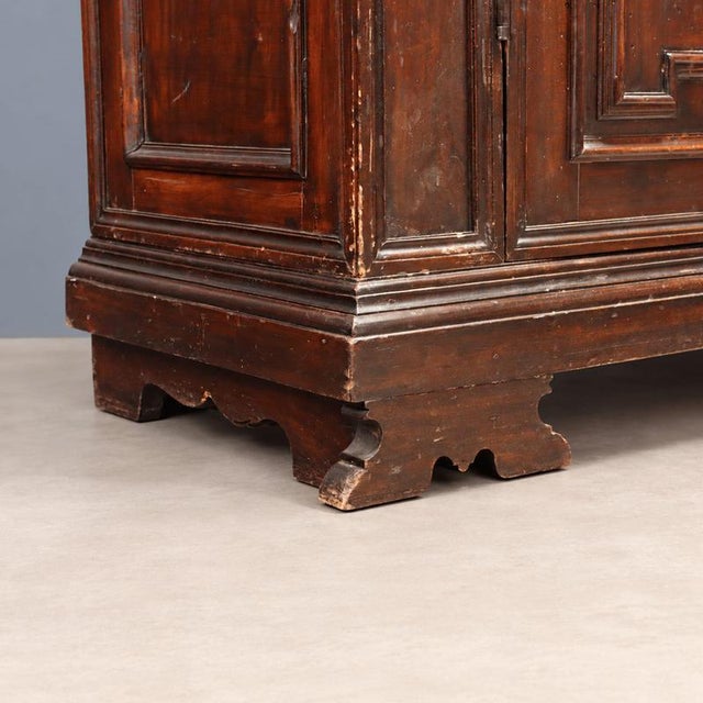Baroque Style Wardrobe in Walnut-Stained Beech For Sale - Image 11 of 13