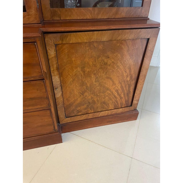 Large George III Mahogany Breakfront Bookcase, 1800s For Sale - Image 10 of 18