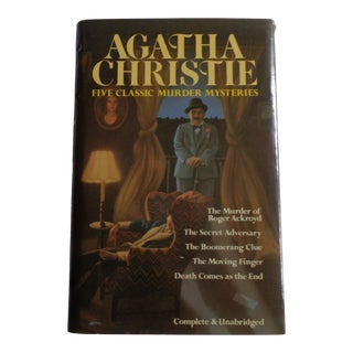 Vintage 1980s Agatha Christie Five Classic Murder Mysteries Book For Sale
