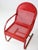 Mid Century Red Metal Patio Chair For Sale - Image 11 of 12