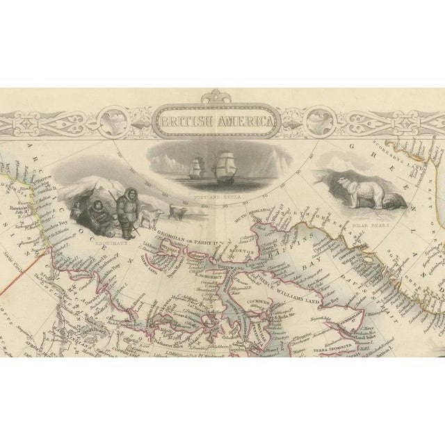 Map of British America with Arctic and Pacific Vignettes, 1800s For Sale - Image 5 of 6