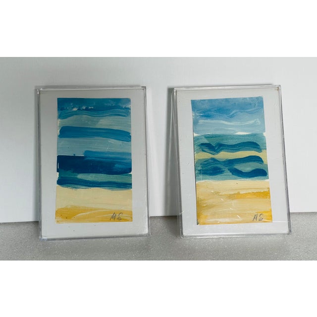 Abstract Abstract Dyptich Sunny Isles Beach in Acrylic Frame For Sale - Image 3 of 6