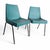 Metal Mid-Century Industrial Turquoise Plastic Dining Chairs from Morris of Glasgow, Set of 2 For Sale - Image 7 of 7