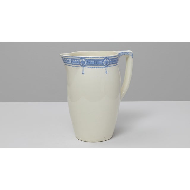 20th Century Belgian Blue Chinoiserie Ceramic Pitcher For Sale - Image 11 of 18