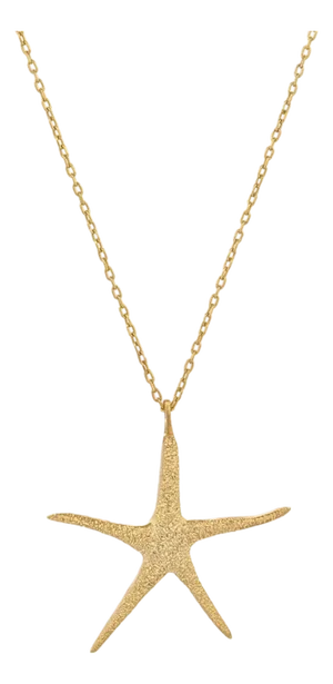 Sea Whisper Starfish Gold Vermeil Necklace