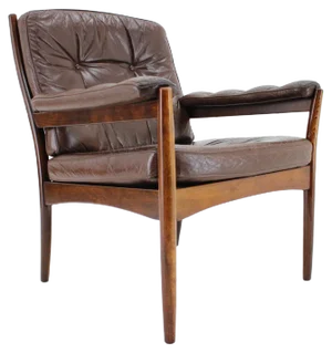 Mid-Century Scandinavian Leather Armchair from G-Möbler, Sweden, 1970s