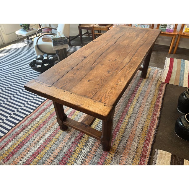 Late 19th Century Late 19th Century French Oak Provincial Farmhouse Table For Sale - Image 5 of 10
